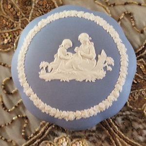 Wedgwood candy dish pale blue and white jasperware